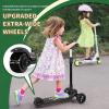 imageBesrey Kick Scooter for Kids Ages 310 3Wheel Folding Scooter with Adjustable Height LED Light Wheels Extra Wide Deck for Outdoor ActivitiesBlack