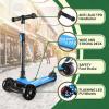 imageBesrey Kick Scooter for Kids Ages 310 3Wheel Folding Scooter with Adjustable Height LED Light Wheels Extra Wide Deck for Outdoor ActivitiesBlue