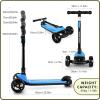 imageBesrey Kick Scooter for Kids Ages 310 3Wheel Folding Scooter with Adjustable Height LED Light Wheels Extra Wide Deck for Outdoor ActivitiesBlue