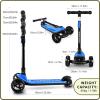 imageBesrey Kick Scooter for Kids Ages 310 3Wheel Folding Scooter with Adjustable Height LED Light Wheels Extra Wide Deck for Outdoor ActivitiesDark Blue
