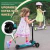 imageBesrey Kick Scooter for Kids Ages 310 3Wheel Folding Scooter with Adjustable Height LED Light Wheels Extra Wide Deck for Outdoor ActivitiesDark Green