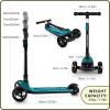 imageBesrey Kick Scooter for Kids Ages 310 3Wheel Folding Scooter with Adjustable Height LED Light Wheels Extra Wide Deck for Outdoor ActivitiesDark Green