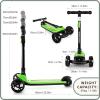 imageBesrey Kick Scooter for Kids Ages 310 3Wheel Folding Scooter with Adjustable Height LED Light Wheels Extra Wide Deck for Outdoor ActivitiesGreen
