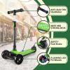 imageBesrey Kick Scooter for Kids Ages 310 3Wheel Folding Scooter with Adjustable Height LED Light Wheels Extra Wide Deck for Outdoor ActivitiesGreen