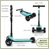 imageBesrey Kick Scooter for Kids Ages 310 3Wheel Folding Scooter with Adjustable Height LED Light Wheels Extra Wide Deck for Outdoor ActivitiesLight Green