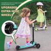imageBesrey Kick Scooter for Kids Ages 310 3Wheel Folding Scooter with Adjustable Height LED Light Wheels Extra Wide Deck for Outdoor ActivitiesLight Green