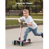 imageBesrey Kick Scooter for Kids Ages 310 3Wheel Folding Scooter with Adjustable Height LED Light Wheels Extra Wide Deck for Outdoor ActivitiesLight Pink