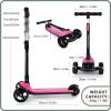 imageBesrey Kick Scooter for Kids Ages 310 3Wheel Folding Scooter with Adjustable Height LED Light Wheels Extra Wide Deck for Outdoor ActivitiesPink