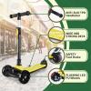 imageBesrey Kick Scooter for Kids Ages 310 3Wheel Folding Scooter with Adjustable Height LED Light Wheels Extra Wide Deck for Outdoor ActivitiesYellow