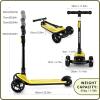imageBesrey Kick Scooter for Kids Ages 310 3Wheel Folding Scooter with Adjustable Height LED Light Wheels Extra Wide Deck for Outdoor ActivitiesYellow