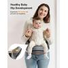 imagebesrey Baby Hip Carrier Adjustable Waist Belt Carrier Ergonomic M Position Baby Hip Seat Carrie Up to 44lb Easy Fold Up Infant Hipseat with Fanny PackGrey