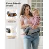 imagebesrey Baby Hip Carrier Adjustable Waist Belt Carrier Ergonomic M Position Baby Hip Seat Carrie Up to 44lb Easy Fold Up Infant Hipseat with Fanny PackGrey