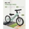 imagebesrey Toddler Balance Bike 2 Year Old AllMetal Frame  12quot MotionActivated Lighting Wheels  AllTerrain  Kids Bike with Padded Adjustable Seat  Gift Bike for Boys Girls 2 3 4 5 Years OldGreen