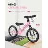 imagebesrey Toddler Balance Bike 2 Year Old AllMetal Frame  12quot MotionActivated Lighting Wheels  AllTerrain  Kids Bike with Padded Adjustable Seat  Gift Bike for Boys Girls 2 3 4 5 Years OldPink