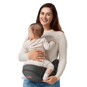 imagebesrey Baby Hip Carrier Adjustable Waist Belt Carrier Ergonomic M Position Baby Hip Seat Carrie Up to 44lb Easy Fold Up Infant Hipseat with Fanny PackBlack