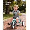 imagebesrey Toddler Bike 13 Years OldToddler Tricycle with Spare Wheel5 in 1 Kids Trike with Push HandleBackrest and Safety BeltBalance Bike 1 Year OldBirthday Gift and Toy for Boys and GirlsGreen
