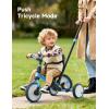 imagebesrey Toddler Bike 13 Years OldToddler Tricycle with Spare Wheel5 in 1 Kids Trike with Push HandleBackrest and Safety BeltBalance Bike 1 Year OldBirthday Gift and Toy for Boys and GirlsLight Blue