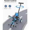 imagebesrey Toddler Bike 13 Years OldToddler Tricycle with Spare Wheel5 in 1 Kids Trike with Push HandleBackrest and Safety BeltBalance Bike 1 Year OldBirthday Gift and Toy for Boys and GirlsLight Blue