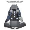 imagebesrey Baby Backpack Carrier Toddler Hiking Backpack with Safety 3Height Seat Adjustable StrapsampWaist Belt Foldable Frame Lightweight Large Capacity Child Carrier for Hiking Silver GreyBlue