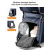 imagebesrey Baby Backpack Carrier Toddler Hiking Backpack with Safety 3Height Seat Adjustable StrapsampWaist Belt Foldable Frame Lightweight Large Capacity Child Carrier for Hiking Silver GreyBlue