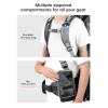 imagebesrey Baby Backpack Carrier Toddler Hiking Backpack with Safety 3Height Seat Adjustable StrapsampWaist Belt Foldable Frame Lightweight Large Capacity Child Carrier for Hiking Silver GreySilver Grey