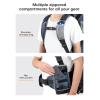 imagebesrey Baby Backpack Carrier Toddler Hiking Backpack with Safety 3Height Seat Adjustable StrapsampWaist Belt Foldable Frame Lightweight Large Capacity Child Carrier for Hiking Silver GreyBlue