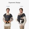 imagebesrey Baby Carrier Baby Wraps Carrier Mom Dad Mens Front Back Infant Carrier Soft Baby Holder Carrier Baby Gift Wrap Cloth Shirt Kangaroo Carrier Forward Chest CarrierDark Gray