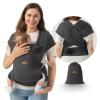 imagebesrey Baby Carrier Baby Wraps Carrier Mom Dad Mens Front Back Infant Carrier Soft Baby Holder Carrier Baby Gift Wrap Cloth Shirt Kangaroo Carrier Forward Chest CarrierDark Gray