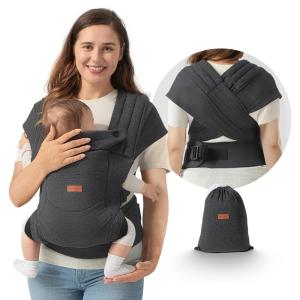 imagebesrey Baby Carrier Baby Wraps Carrier Mom Dad Mens Front Back Infant Carrier Soft Baby Holder Carrier Baby Gift Wrap Cloth Shirt Kangaroo Carrier Forward Chest CarrierDark Gray