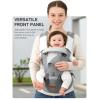 imagebesrey Ergonomic Baby Carrier with Hip Seat No Back Pain Support Breathable Mesh 6in1 Positions Newborn to Toddler Adjustable Waist Stool Carrier with Storage Pockets